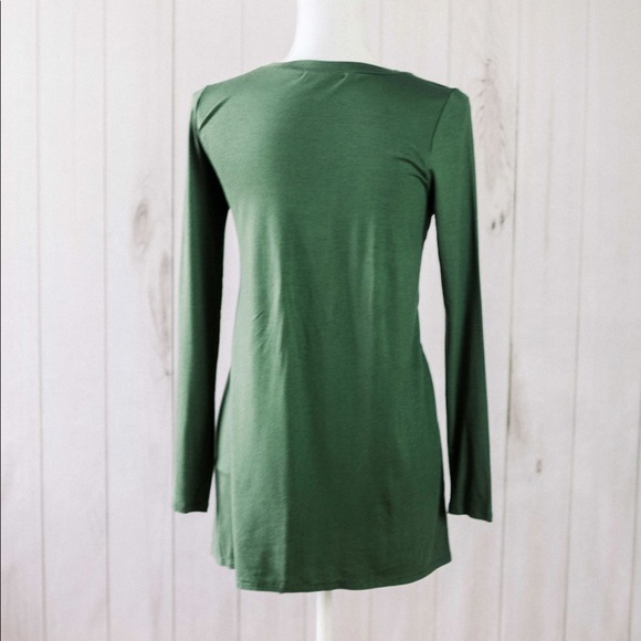 The Melanie Tunic- olive tunic with button detail - Picture 4 of 8